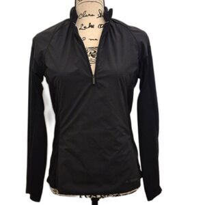 Adidas Terrex Jacket S Black Pullover 1/4 Zip Waterproof Breathable Polartec